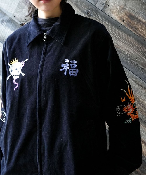 HOUSTON/ヒューストン】COTTON VELVETEEN VIETNAM JACKET (TIGER