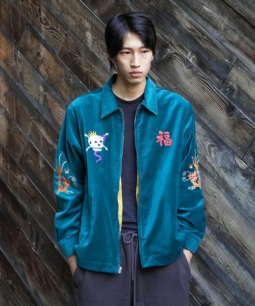 HOUSTON/ヒューストン】COTTON VELVETEEN VIETNAM JACKET (TIGER