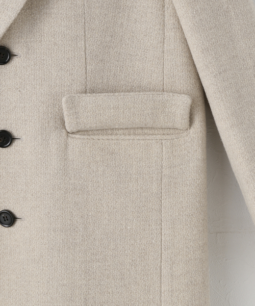 Spick & Span(スピックアンドスパン)の「3Bロングチェスターコート(チェスターコート・レディース・アイボリー/チャコールグレー・36/38)」の14枚目の写真