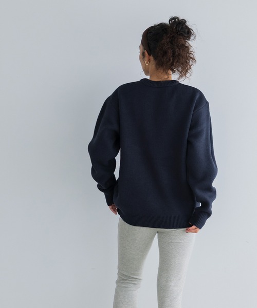 coca（coca）（コカ）の「Wジャカード編みイラストニットトップス（ニット/セーター・メンズ・ブラック/ダークブルー・M/L/XL）」の11枚目の写真