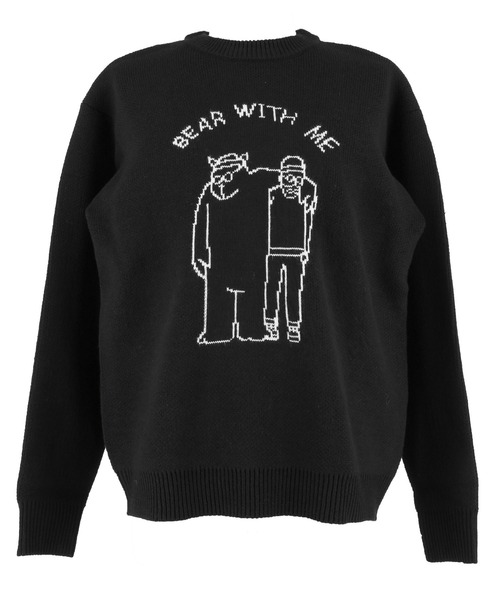 coca（coca）（コカ）の「Wジャカード編みイラストニットトップス（ニット/セーター・メンズ・ブラック/ダークブルー・M/L/XL）」の17枚目の写真