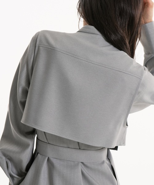 UNITED TOKYO（ユナイテッドトウキョウ）の「【一部店舗限定カラーあり！】ポケットベストSETジッパーワンピース｜2way/オケージョン/ウォッシャブル/抗ピリング/制電/UVカット/吸湿性/速乾性/ストレッチ/春服（ワンピース・レディース・グレー/ブラウン/ライトグレー/ベージュ・1/2）」の14枚目の写真