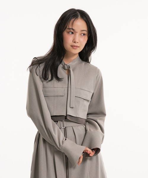 UNITED TOKYO（ユナイテッドトウキョウ）の「【一部店舗限定カラーあり！】ポケットベストSETジッパーワンピース｜2way/オケージョン/ウォッシャブル/抗ピリング/制電/UVカット/吸湿性/速乾性/ストレッチ/春服（ワンピース・レディース・グレー/ブラウン/ライトグレー/ベージュ・1/2）」の18枚目の写真