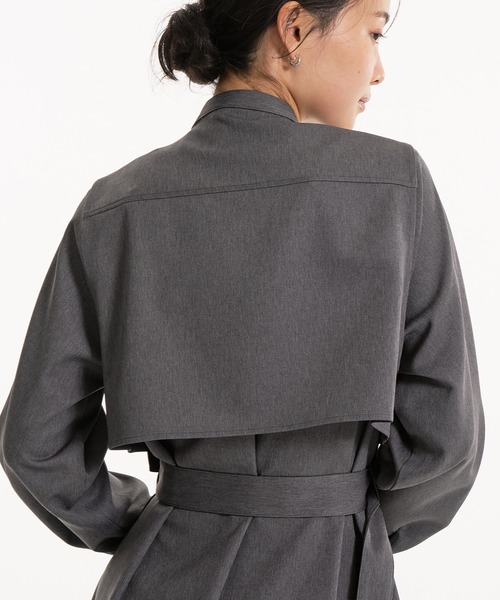 UNITED TOKYO（ユナイテッドトウキョウ）の「【一部店舗限定カラーあり！】ポケットベストSETジッパーワンピース｜2way/オケージョン/ウォッシャブル/抗ピリング/制電/UVカット/吸湿性/速乾性/ストレッチ/春服（ワンピース・レディース・グレー/ブラウン/ライトグレー/ベージュ・1/2）」の8枚目の写真