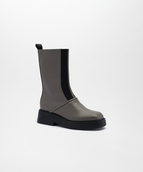 ALM.（アルム）の「【ALM/アルム】REVE LEATHER BOOTS/レーヴレザーブーツ/ショートブーツ（ブーツ・レディース・ブラック/グレー・36/37/38）」の2枚目の写真
