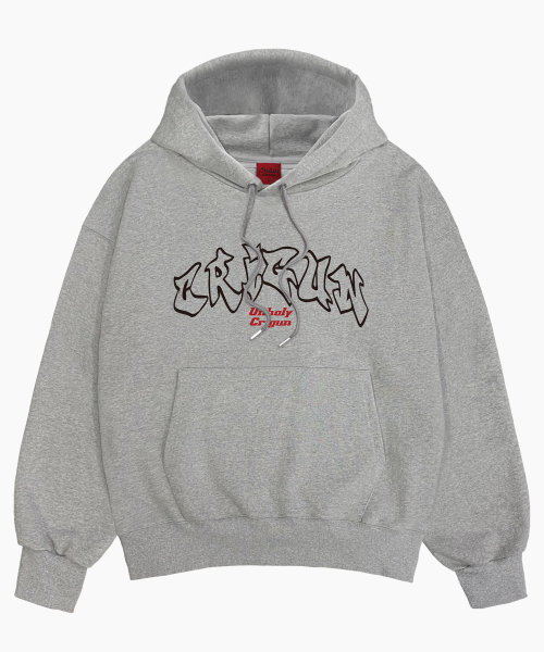 CRIGUN（クリガン）の「unholy crigun hoodie (3 colors)（パーカー・レディース・グレー/オレンジ/ブラック・LARGE/MEDIUM/X-LARGE/XX-LARGE）」の4枚目の写真