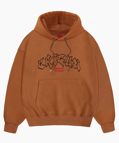 CRIGUN（クリガン）の「unholy crigun hoodie (3 colors)（パーカー・レディース・グレー/オレンジ/ブラック・LARGE/MEDIUM/X-LARGE/XX-LARGE）」の5枚目の写真