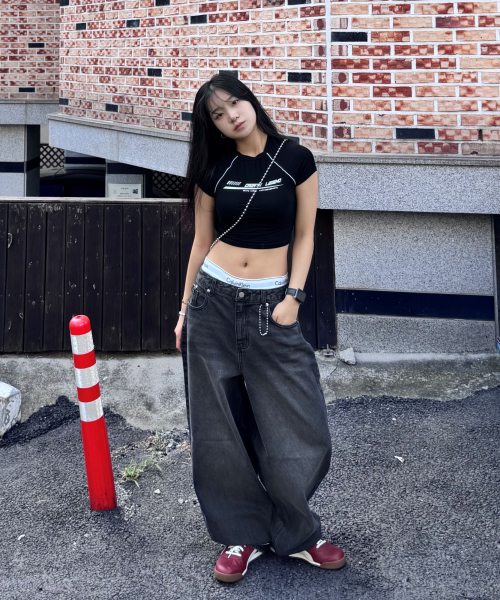 TOFFEE(トフィー)の「ダンボデニムパンツ (グレー)(デニムパンツ・メンズ・その他・SMALL/MEDIUM/LARGE/X-LARGE/X-SMALL)」の9枚目の写真