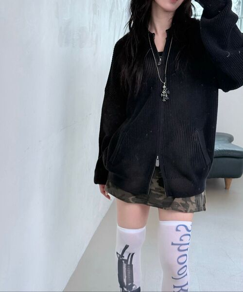 NOMANUAL(NOMANUAL)の「SPRAY DYEING KNIT ZIP-UP - CHARCOAL(カーディガン/ボレロ・レディース・その他・SMALL/MEDIUM/LARGE)」の9枚目の写真