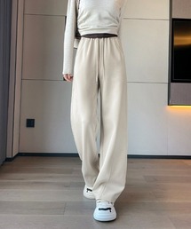 HANDO（ハンド）の「センターラインスウェットワイドパンツ／美脚リラックスジャージーパンツ（スウェットパンツ）」