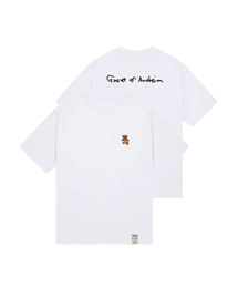 GRAVER（グレーバー）の「[UNISEX] SMALL BEAR BACK LOGO WHITE CLIP SHORT SLEEVE T-SHIRT_WHITE（Tシャツ/カットソー）」