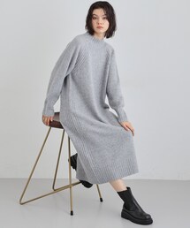 THE SHOP TK  | ウール混杢調ハイネックワンピース(ワンピース)