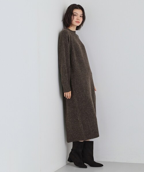 THE SHOP TK (ザ ショップ ティーケー )の「ウール混杢調ハイネックワンピース(ワンピース・レディース・ライトグレー/ダークブラウン/ボルドー・12/13)」の10枚目の写真