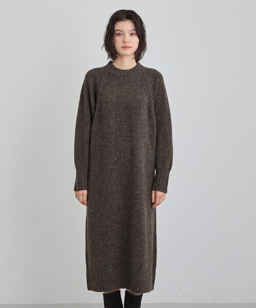 THE SHOP TK (ザ ショップ ティーケー )の「ウール混杢調ハイネックワンピース(ワンピース・レディース・ライトグレー/ダークブラウン/ボルドー・12/13)」の16枚目の写真