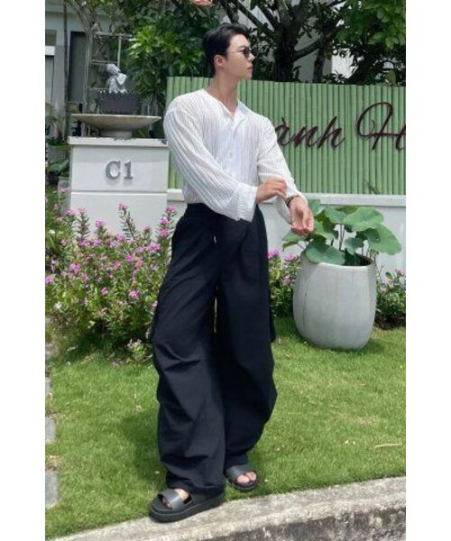 NODU（ノードユー）の「カーゴタックストリングワイドパンツ[ブラック]（その他パンツ・レディース・その他・LARGE/MEDIUM/SMALL）」の12枚目の写真