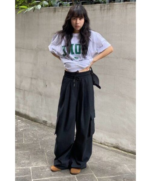 NODU（ノードユー）の「カーゴタックストリングワイドパンツ[ブラック]（その他パンツ・レディース・その他・LARGE/MEDIUM/SMALL）」の15枚目の写真