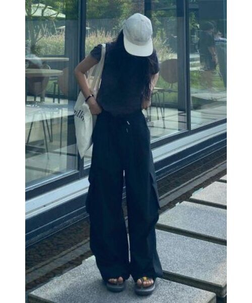 NODU（ノードユー）の「カーゴタックストリングワイドパンツ[ブラック]（その他パンツ・レディース・その他・LARGE/MEDIUM/SMALL）」の16枚目の写真