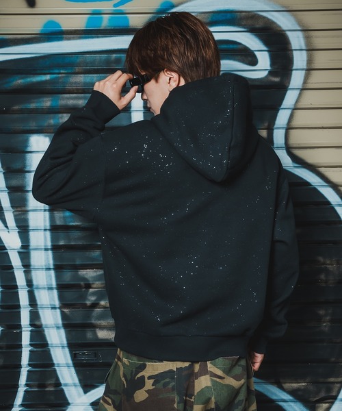 improves（インプローブス）の「ラメ裏起毛 スウェットフーディー（パーカー・メンズ・ネイビー/ブラック/ブラウン・LARGE/MEDIUM）」の11枚目の写真