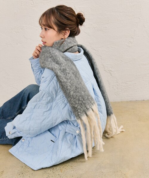 mystic（ミスティック）の「カラーフリンジストール（ストール/ショール・レディース・グレー/ブラウン/ピンク・ONE SIZE）」の10枚目の写真