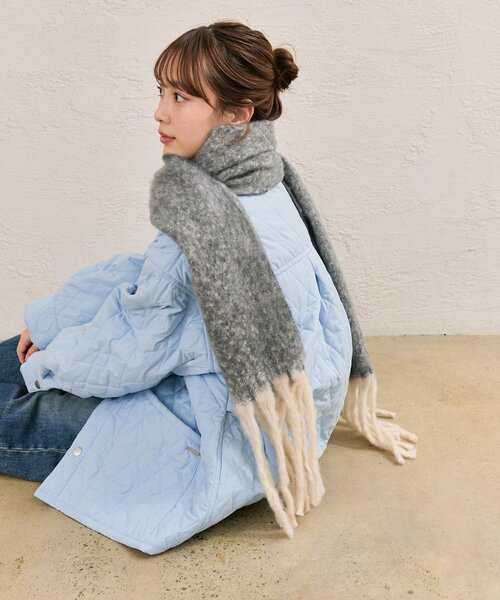 mystic（ミスティック）の「カラーフリンジストール（ストール/ショール・レディース・グレー/ブラウン/ピンク・ONE SIZE）」の11枚目の写真