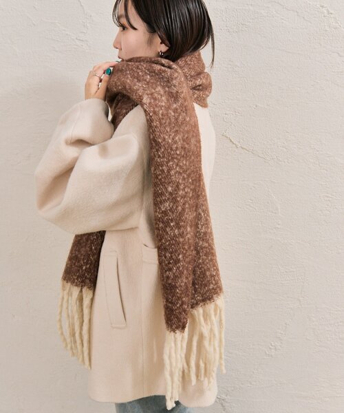 mystic（ミスティック）の「カラーフリンジストール（ストール/ショール・レディース・グレー/ブラウン/ピンク・ONE SIZE）」の17枚目の写真