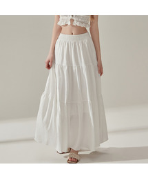 VIKINI VENDER（ビキニベンダー）の「アーネスティアードロングスカート - ホワイト（スカート）」