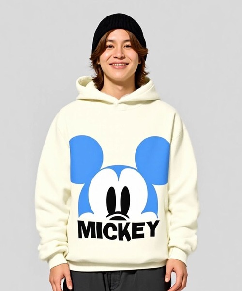 セール】親子お揃い ディズニー キャラクターBIGフェイスパーカー