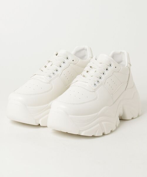 LOVEHUNTER(ラブハンター)の「LOVE HUNTER / +6cm 軽量厚底 デザインソール スニーカー(2215)(スニーカー・レディース・ブラック/ブラック系その他/ホワイト/キャメル・SS/S/M/L/LL/3L)」の8枚目の写真