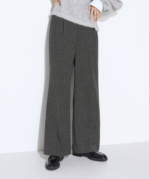 K.T KIYOKO TAKASE(キヨコタカセ)の「ピンヘッドツイード ワイドパンツ(その他パンツ・レディース・ブラック・11号/7号/9号)」の1枚目の写真