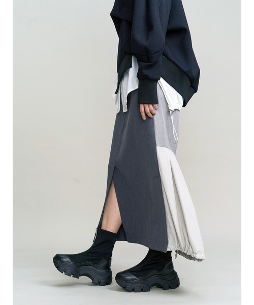 セール】FRONT BACK DOCKING SKIRT / フロントバッグドッキング