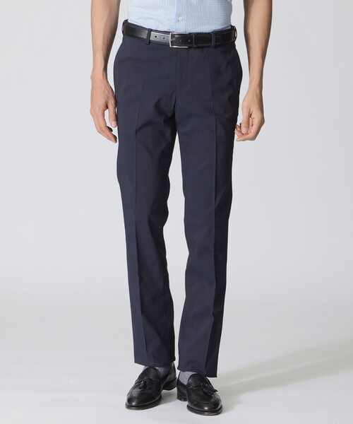 Paul Stuart(ポールスチュアート)の「【接触冷感/Adjustable Fit/Keep Pressed】アポロックコットンストレッチトラウザーズ(スラックス・メンズ・ネイビー/グレー系その他2・48/46/50/52)」の1枚目の写真