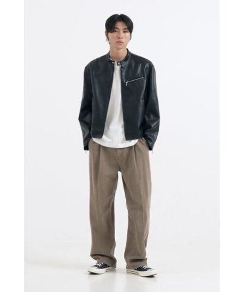 DRAW FIT（ドローフィット）の「バイカーシングルレザージャケット[ブラック]（ライダースジャケット・メンズ・その他・X-LARGE/LARGE/MEDIUM）」の6枚目の写真