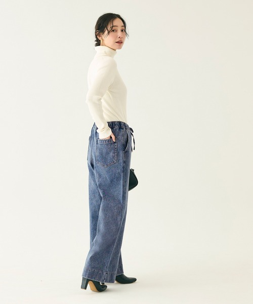 coca(coca)(コカ)の「【DAILY WARM】裏起毛デニムイージーパンツ(デニムパンツ・レディース・チャコール/ブルー・L/M/S/XL)」の15枚目の写真