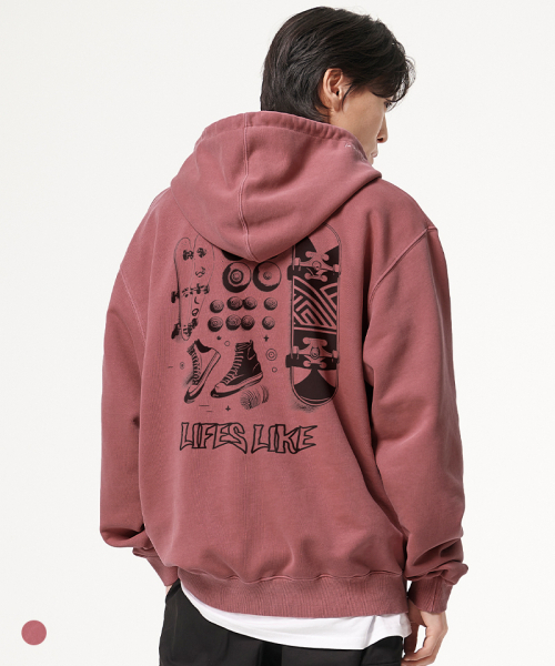 ARTISTWEAR（アーティストウェア）の「[ATW] SK8RZ Pigment Hood（パーカー・レディース・レッド・MEDIUM/LARGE/X-LARGE）」の3枚目の写真