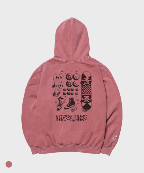 ARTISTWEAR（アーティストウェア）の「[ATW] SK8RZ Pigment Hood（パーカー・レディース・レッド・MEDIUM/LARGE/X-LARGE）」の8枚目の写真