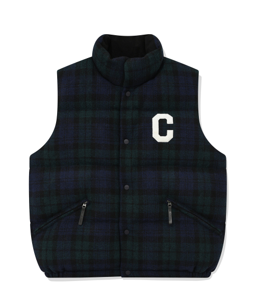 セール】RDS ハリスツイードダウンベスト グリーン（ダウンベスト