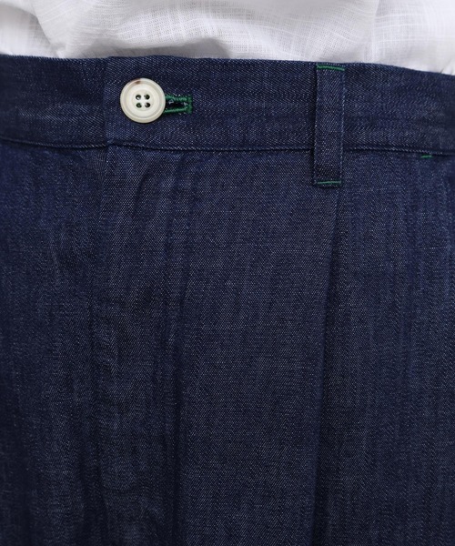 l'atelier du savon（アトリエドサボン）の「スウェットみたいな裾ゴムデニムパンツ（デニムパンツ・レディース・ネイビー・FREE）」の12枚目の写真