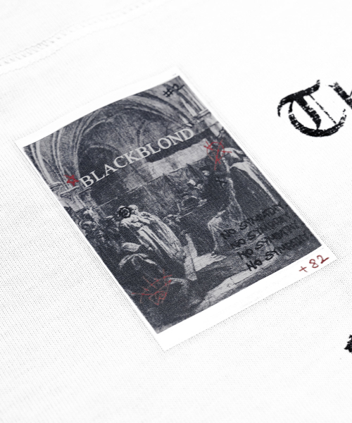BLACK BLOND(ブラック ブロンド)の「ビビディ クラッシュドフェイツ 半袖Tシャツ (ホワイト)(Tシャツ/カットソー・レディース・その他・SMALL/MEDIUM/LARGE/X-LARGE/XX-LARGE/XXX-LARGE)」の5枚目の写真