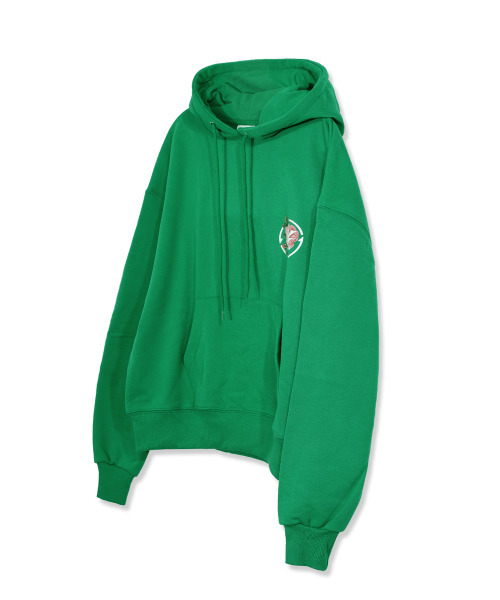 VERSE ONE(バースワン)の「FLOWER SYMBOL LOGO PULLOVER HOODIE GREEN(パーカー・レディース・その他・LARGE/MEDIUM/SMALL)」の3枚目の写真