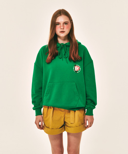 VERSE ONE(バースワン)の「FLOWER SYMBOL LOGO PULLOVER HOODIE GREEN(パーカー・レディース・その他・LARGE/MEDIUM/SMALL)」の6枚目の写真