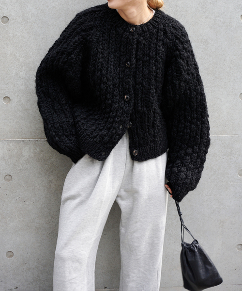 ネパールウールハンドニットカーディガン（ニット/セーター）｜OUTDOOR