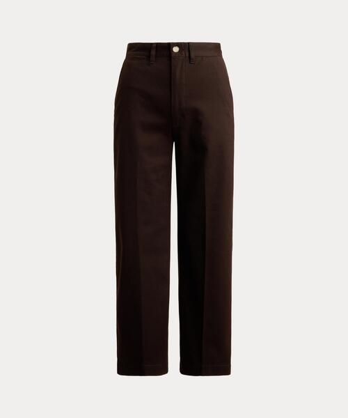 POLO RALPH LAUREN(ポロ ラルフ ローレン)の「ワイドレッグ チノ パンツ(チノパンツ・レディース・ブラウン・0/00/10/2/4/6/8)」の2枚目の写真