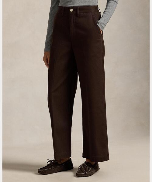 POLO RALPH LAUREN(ポロ ラルフ ローレン)の「ワイドレッグ チノ パンツ(チノパンツ・レディース・ブラウン・0/00/10/2/4/6/8)」の7枚目の写真