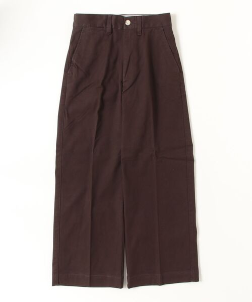 POLO RALPH LAUREN(ポロ ラルフ ローレン)の「ワイドレッグ チノ パンツ(チノパンツ・レディース・ブラウン・0/00/10/2/4/6/8)」の4枚目の写真