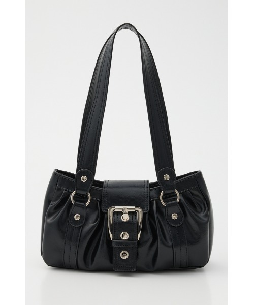 SLY(スライ)の「【2026SS新作】BELT GATHER HAND BAG ベルト ギャザー ハンドバッグ(ハンドバッグ・レディース・ブラック/ライトイエロー/カーキ・FREE)」の1枚目の写真