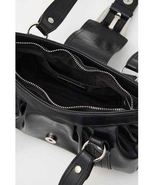 SLY(スライ)の「【2026SS新作】BELT GATHER HAND BAG ベルト ギャザー ハンドバッグ(ハンドバッグ・レディース・ブラック/ライトイエロー/カーキ・FREE)」の9枚目の写真