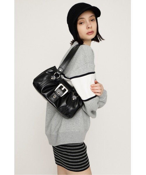 SLY(スライ)の「【2026SS新作】BELT GATHER HAND BAG ベルト ギャザー ハンドバッグ(ハンドバッグ・レディース・ブラック/ライトイエロー/カーキ・FREE)」の10枚目の写真