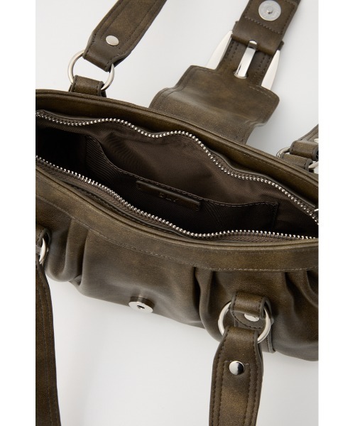 SLY(スライ)の「【2026SS新作】BELT GATHER HAND BAG ベルト ギャザー ハンドバッグ(ハンドバッグ・レディース・ブラック/ライトイエロー/カーキ・FREE)」の17枚目の写真