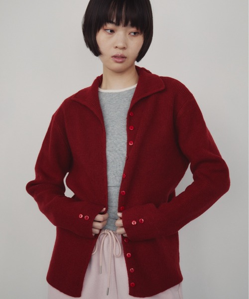 ハイネックボタンニットカーディガン（カーディガン/ボレロ）｜duei