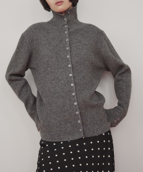 ハイネックボタンニットカーディガン（カーディガン/ボレロ）｜duei